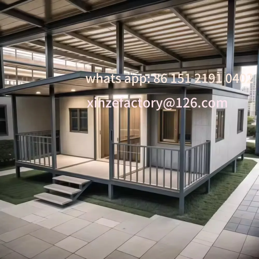 منازل جاهزة قابلة للتخصيص قابلة للتوسيع 40 قدم 60 م 2 حاوية جاهزة وحدات منزلية فاخرة مصنع فيلا متينة