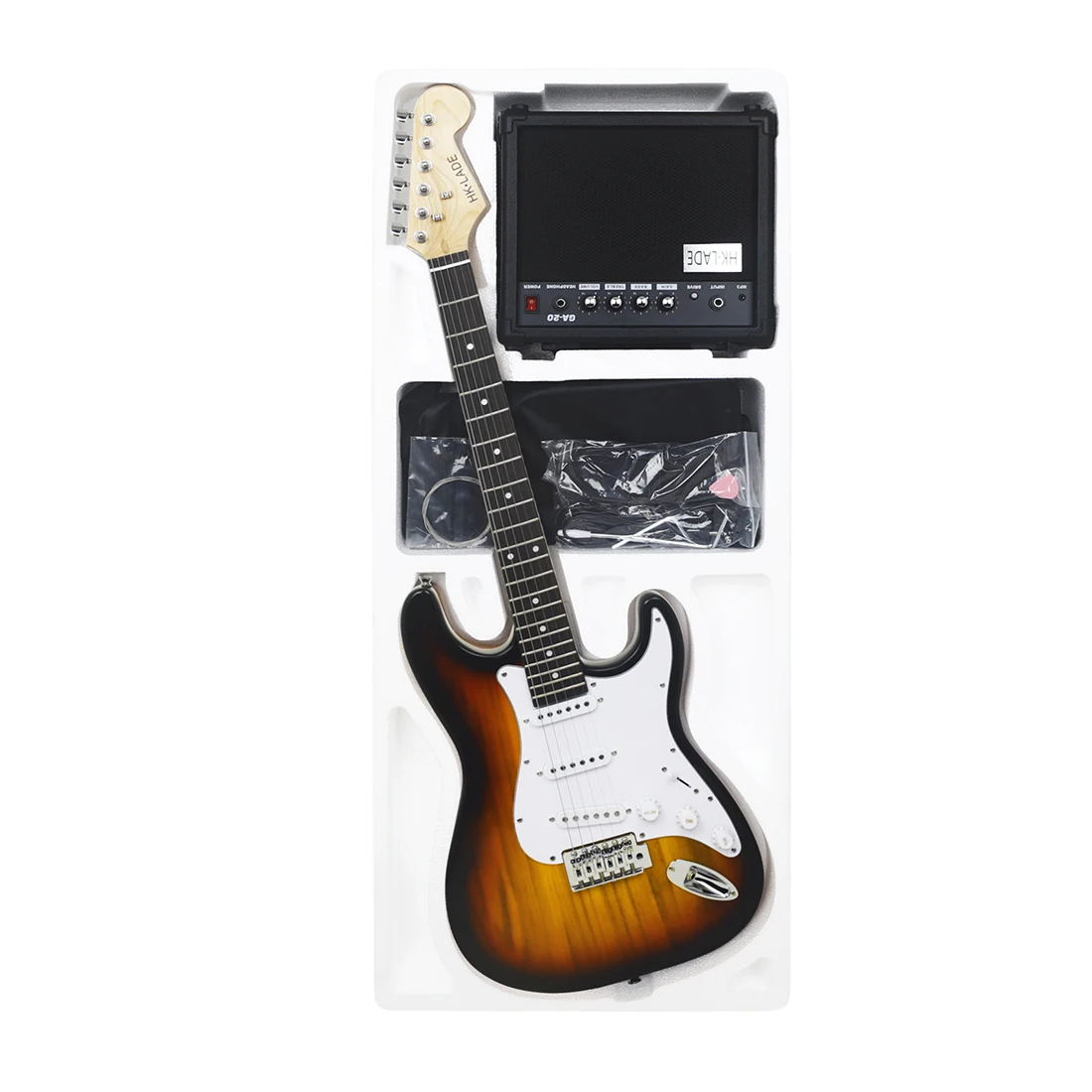 HK·LADE 6 Strings Electric Guitar 39 Inch 22 Frets Maple Body Rosewood Fingerboard Electric Guitarra With Bag Amp Strap Tuner