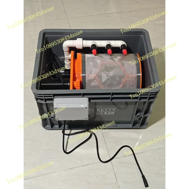 Turnover Box Filter Rotary Drum Micro Filter, 10000L Flow Medium 40 × 30 Built-in High Pressure, Automatic Flushing Mute