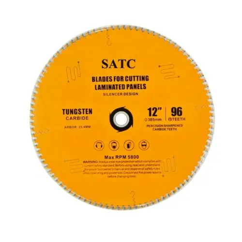 1 Pack 12-Inch Circular Saw Blade Tungsten Carbide 96 Tooth for Laminated Panels