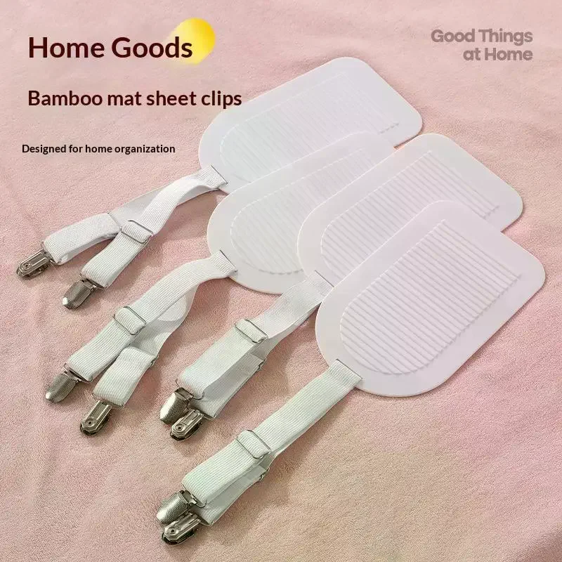 Bed Sheet Clips Adjustable Bed Sheet Holder Straps Set Of 4 Elastic Fitted Bedding Clips Fasteners For Home Hotel