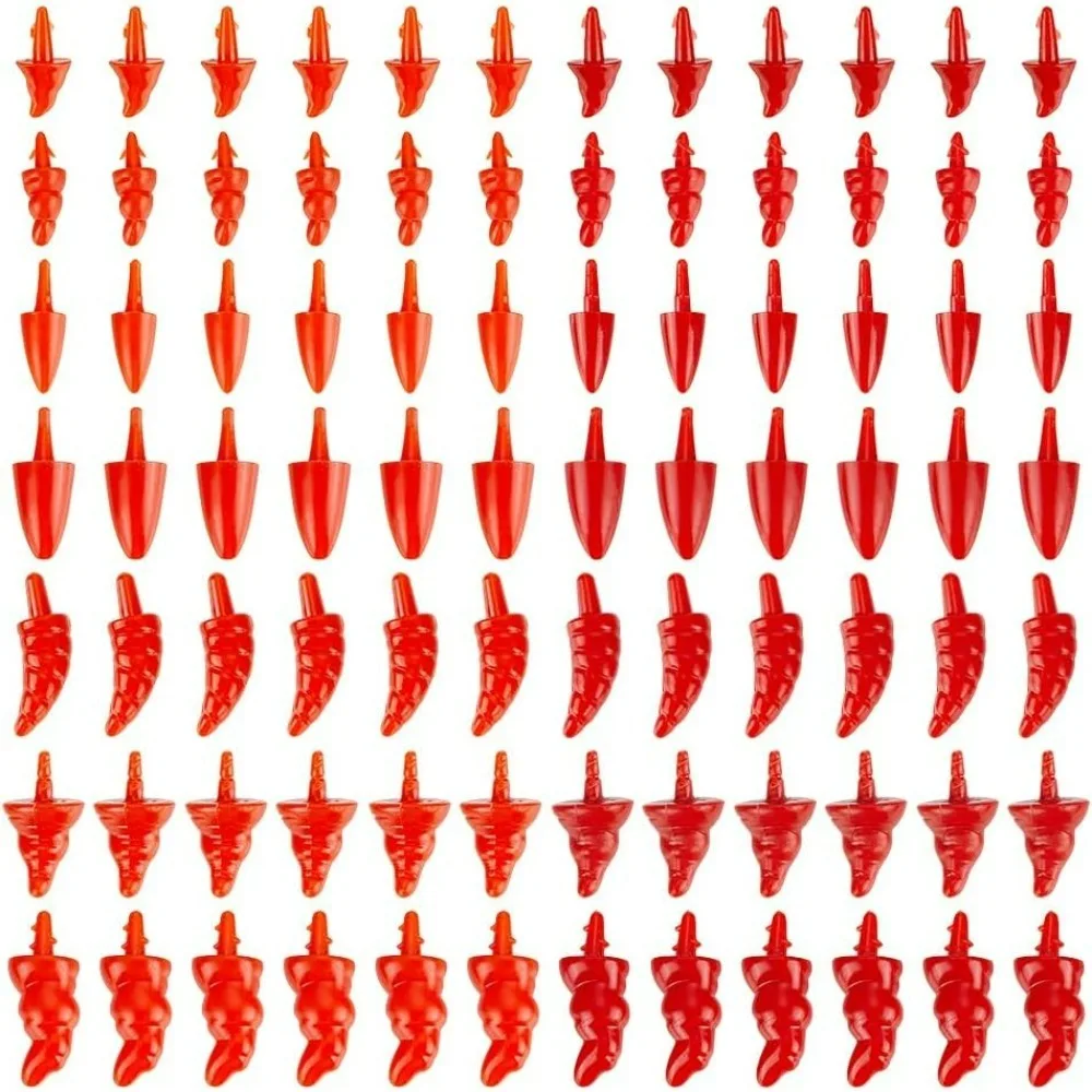 

196Pcs Resin Snowman Nose 14 Styles Mini Carrots Santa Claus Snowman Craft Dolls Safety Nose for Christmas Decoration Craft