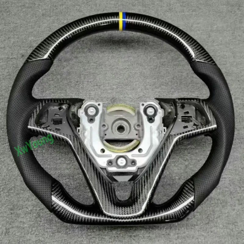 For Hyundai Veloster Customize 100% Real Carbon Fiber Leather Steering Wheel