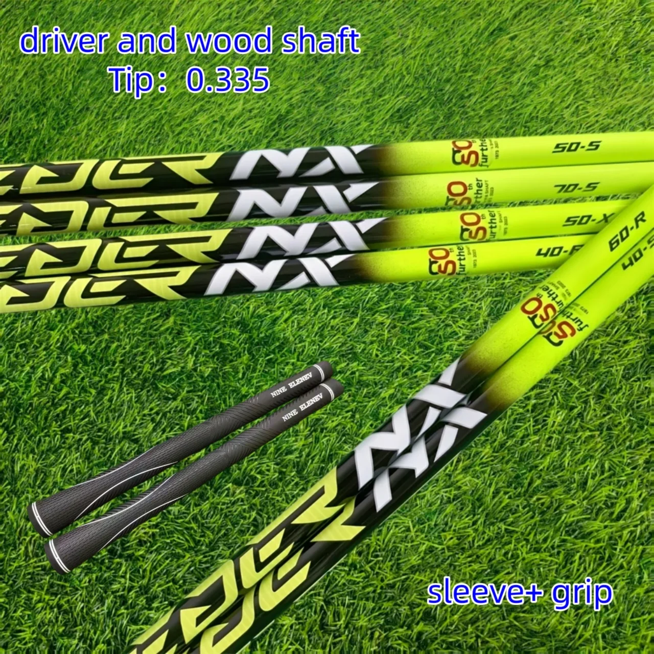 2025 New Golf Club Shaft 50th /Peach green R/SR/S/X Graphite Shaft Driver Shaft And Wood Shaft Free Assembly Sleeve And Grip