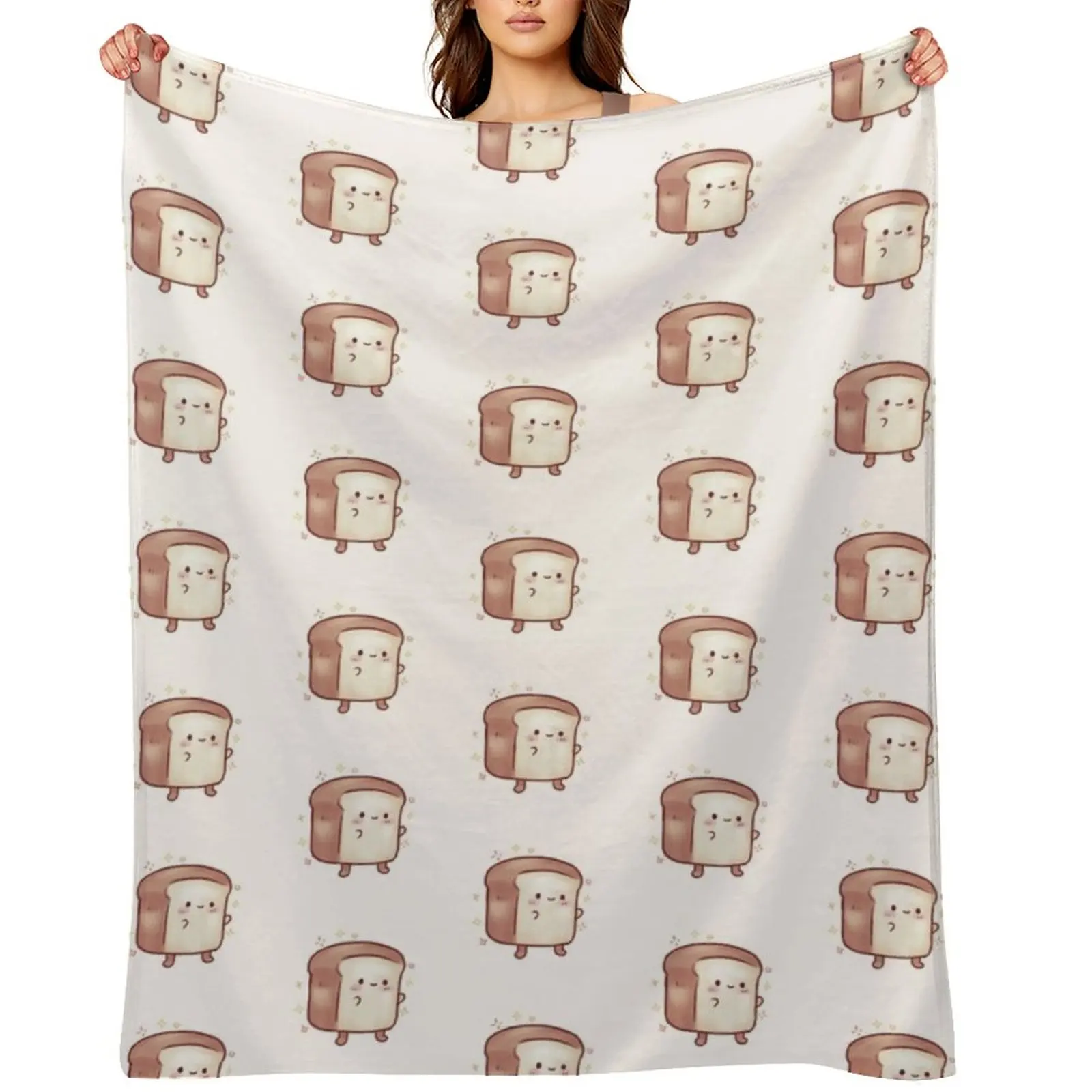 

Cute Bread Throw Blanket Thermal Hairys Luxury Brand Camping Blankets