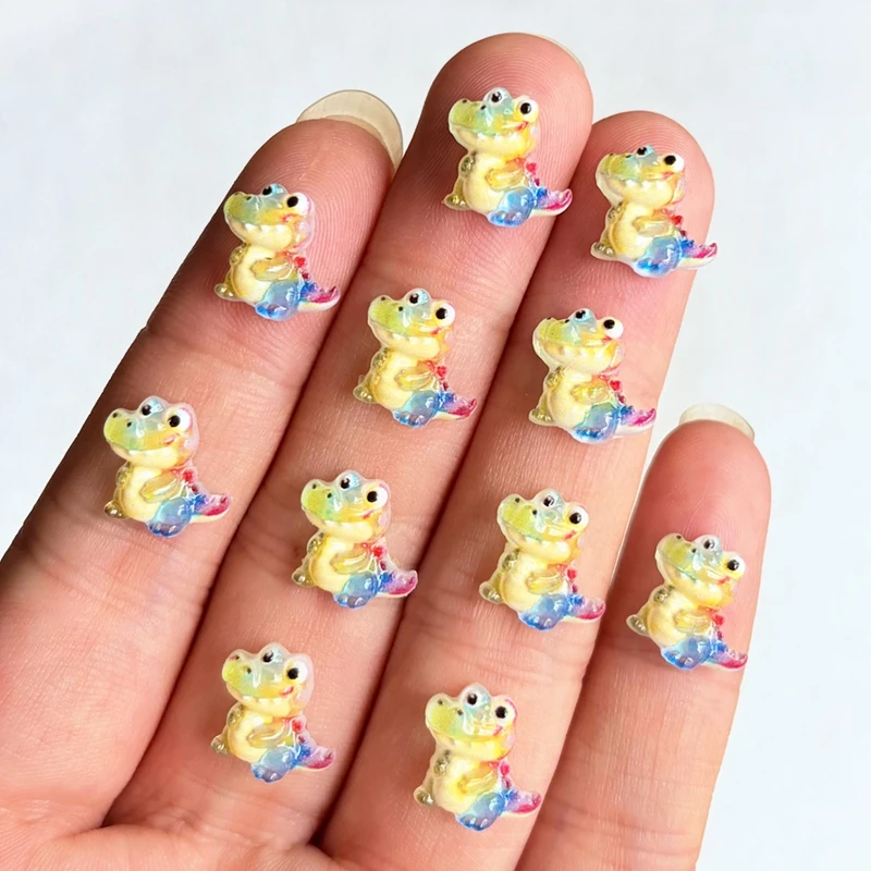 50 pieces of resin cute mini cartoon crocodile art nail art DIY scrapbook decoration accessories