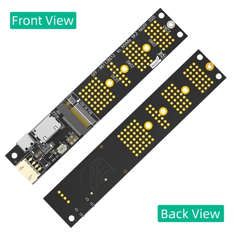 652F Преобразователь M.2 NVMe в SFF-8612 SFF8611 Переходник SSD SFF-8611/SFF-8612 в NVMe M.2