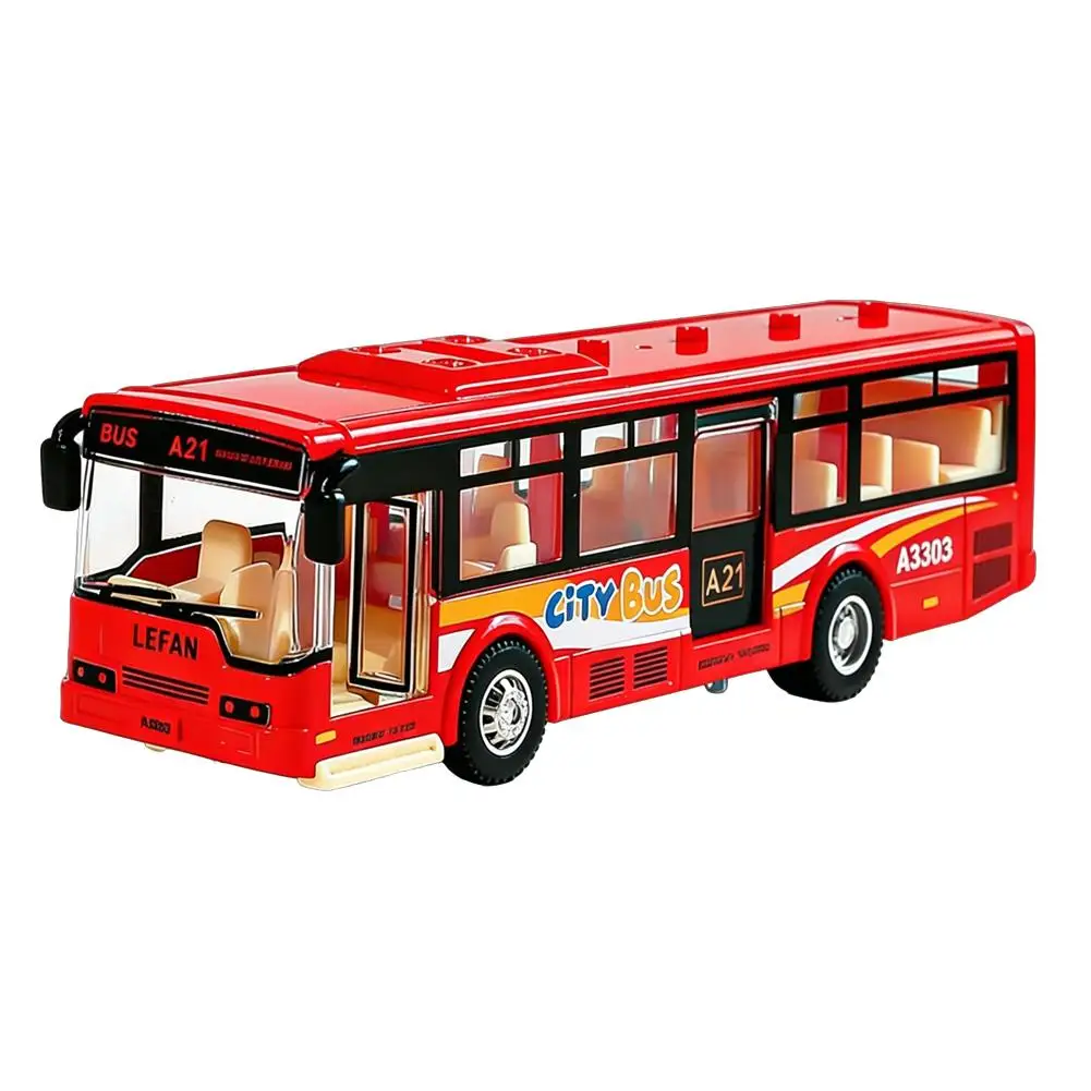 Autobús Urbano de Juguete con Retroceso, Modelo Realista de Vehículo de Transporte Público, Funciona por Fricción, Regal