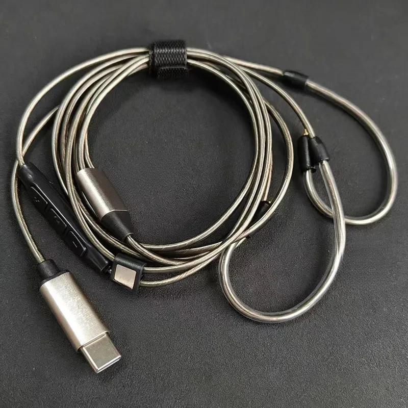 Type C to MMCX Headphone Upgrade Cable with ALC5686 DAC Chip, MMCX Audio Cable Compatible with IE900 IE200 IE300 IE600 Earphones