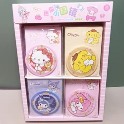 36pcs Sanrio Kuromi My Melody Pompompurin Round Mini Mirror Girls Kawaii Portable Makeup Mirror Single Mirrors Gifts Wholesale