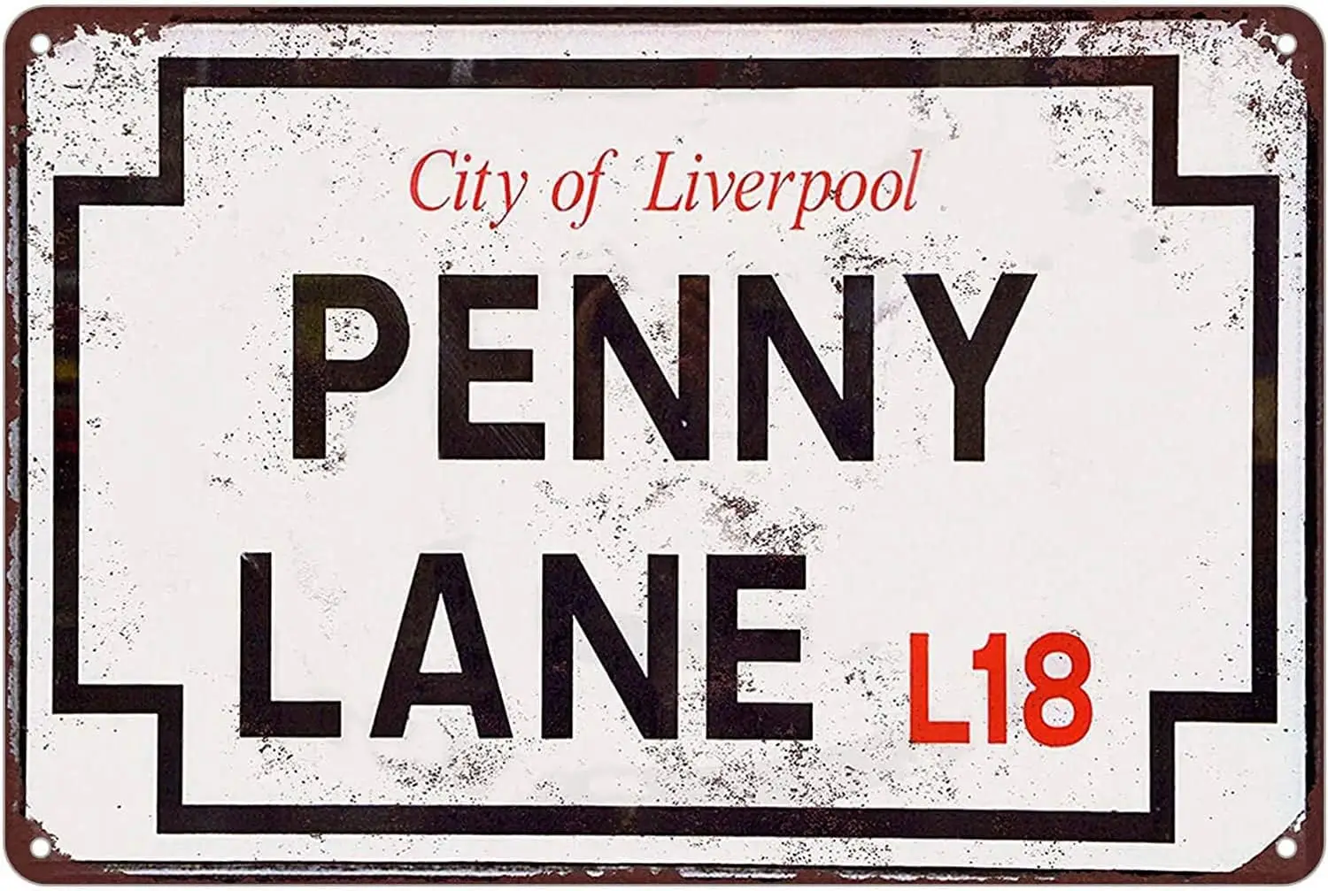 Bonoff Penny Lane Street Sign Vintage Metal Tin Garage Decor Man Cave Retro Outdoor Met