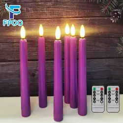 Fpoo velas led luz, luz led sem chama, temporizador remoto, vela eletrônica led, para casamento aniversário decoração de casa vela de mesa