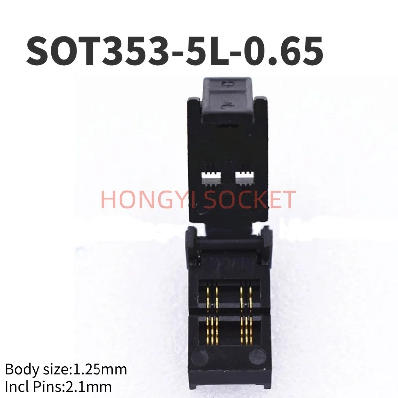 SOT353-5L Kelvin Test Socket Pitch0.5 banhado a ouro 4 fios Burn-in/Programming/Testing Adaptador para HTOL e HAST 30V 50mΩ testseat