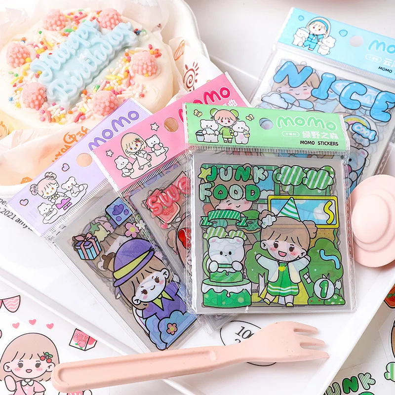 

20 Pieces/set Of Kawaii Diary Stickers DIY Pet Cartoon Pattern Stationery Scrapbook Diary Decoration Phone Stickers