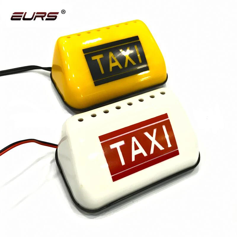 

EURS 1PCS Car Taxi Light Glowing Decor Auto Dome Light 12V Waterproof TAXI Suction Magnet Taxi Lights TAXI-COB Car LED sign Lamp