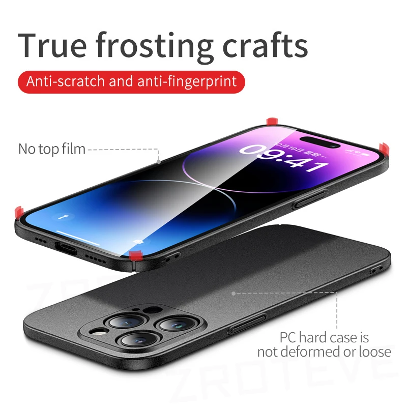 For iPhone 16 16e 15 14 13 12 11 Pro Max ZROTEVE Slim Matte Hard PC Cover For iPhone13 Mini iPhone16 Plus SE2 SE 2022 Phone Case image 6