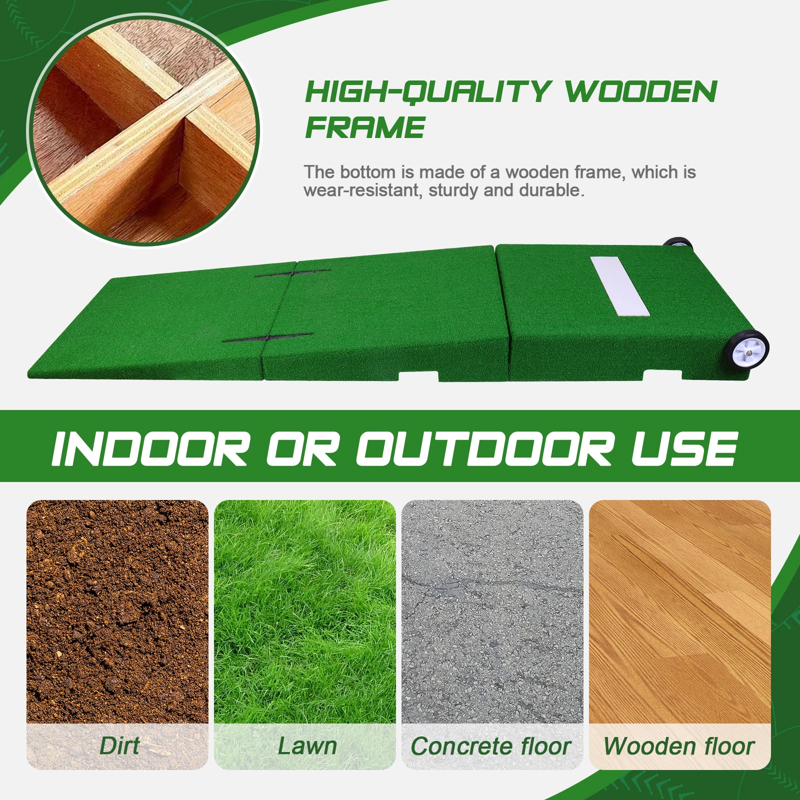 Pichiers portables, pichets de Baseball Mound, équipement d'entraînement de lancement de Baseball pour tous âges