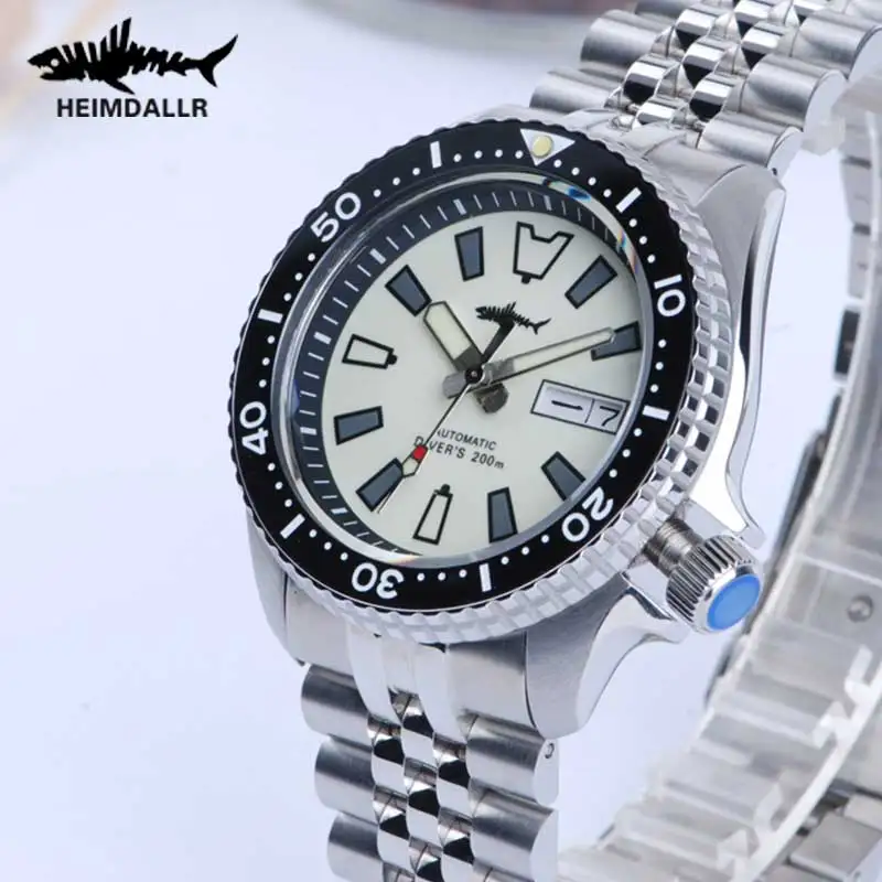 Heimdallr 42mm Full Luminous Dial Sapphire Crystal SKX007 Men's Diver Watch Japan NH36 Mechanical Movement 200m Water Resistant