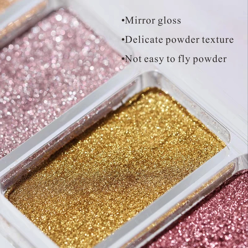 Nail Accessories Glitter Magic Mirror Effect, 6 Gold Pink Yellow Nails Color Bright Powder, Gel Nail Polish Nail Polish Decorati