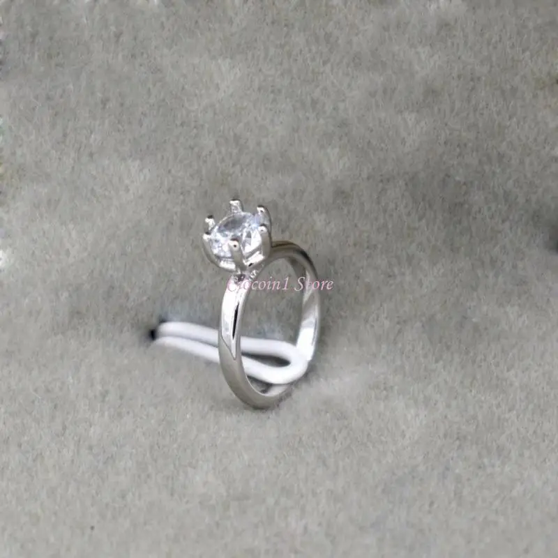 Y1UB Newborn Baby Photography Props Angel Hope Rings with Elegant for Rhinestone Lovely Shining Rings Easy to Wear
