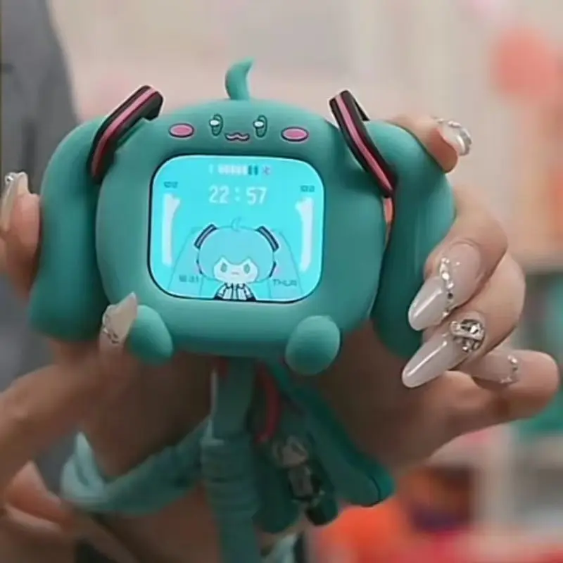 

Hatsune Miku Touch Screen Interactive Wireless Bluetooth Anime Peripheral Headset Gift Box Cube Face Lcd Children Toy Xmas Gifts