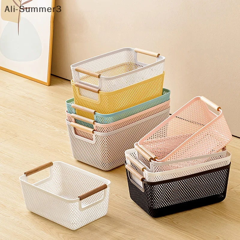 Multi Functional Hollow Storage Basket Plastic Miscellaneous Storage Basket Bathroom Bedside Table Kitchen Outdoor Storage