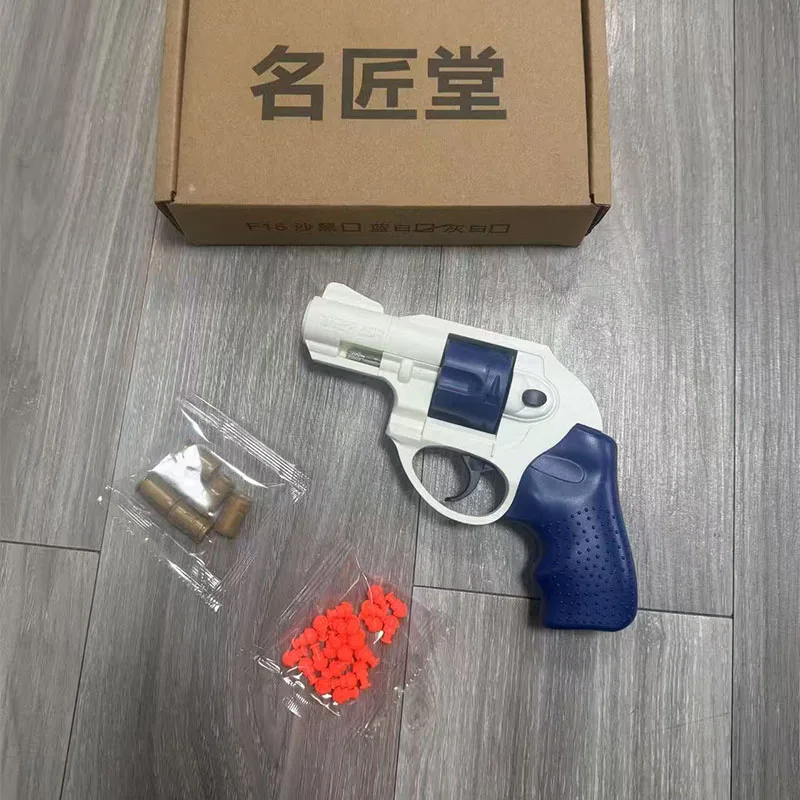 Pistolet na miękkie pociski LCR-38, mechaniczny, z ciągłym strzałem, pistolet na kulki, model pistoletu dla chłopców, wystrzeliwanie wydechu jednym przyciskiem.