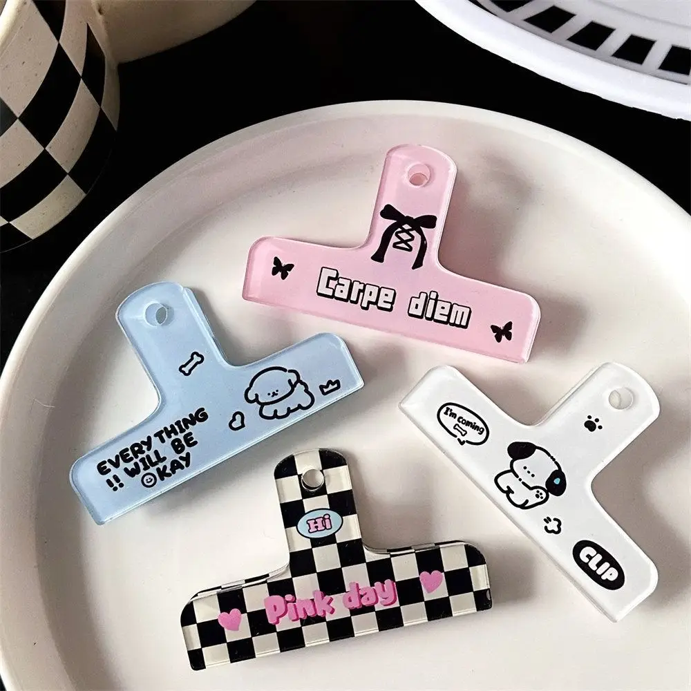 Hand Account Storage Clip Cute Long Tail Clip Acrylic Minimalist Binder Clip Simple Portable Paper Clips Student