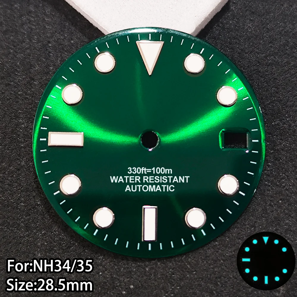 

NH35 Dial SUB Watch Dials 28.5mm Dials Blue Luminous NH34 Dial Multi-color Watches Dials Replacement Accessories NH34 NH35 Dials