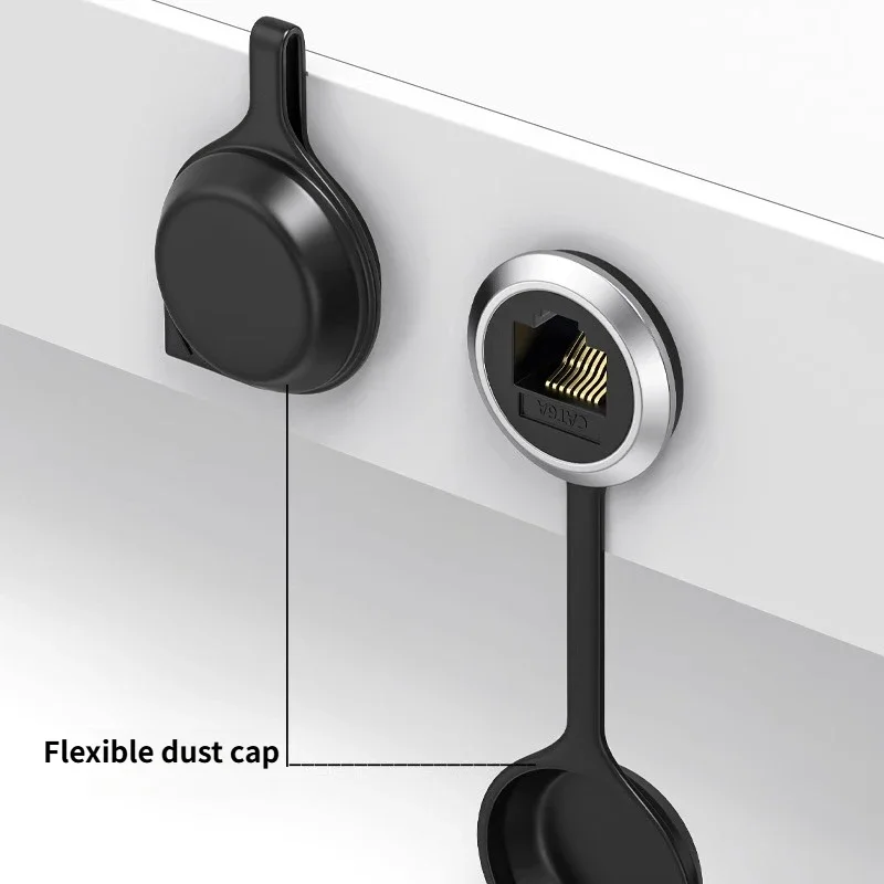 1PCS Metal Round Socket Module RJ45 Straight Through Network USB2.0 USB3.0 Connector Panel Mount CAT6&Type C&HDMI-Jack Converter - view 4