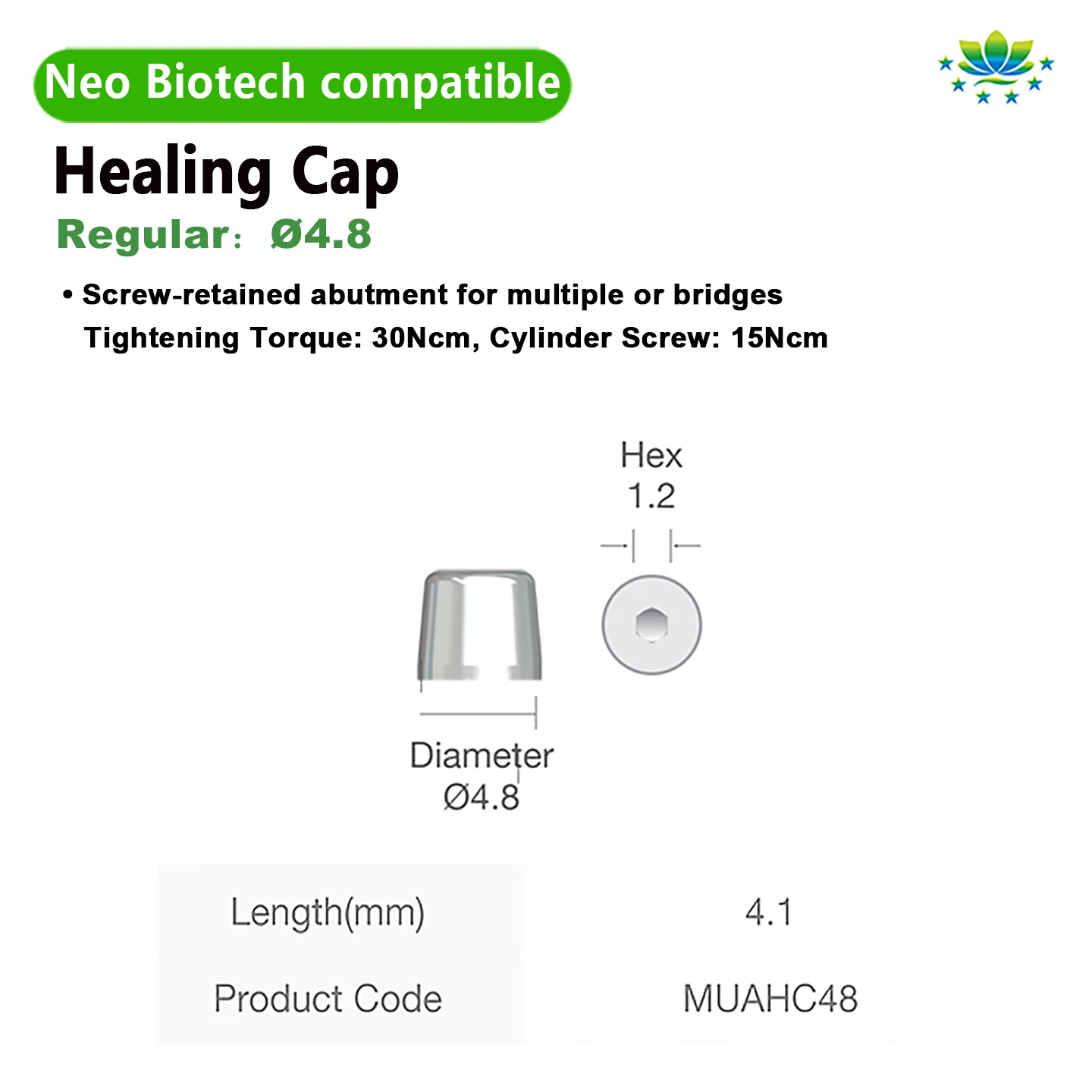Neo Biotech Healing Cover Ti Comfort Cap Dental Healing Cap OEM ODM Custom Dental Implant Protective Cap Factory Direct Supply