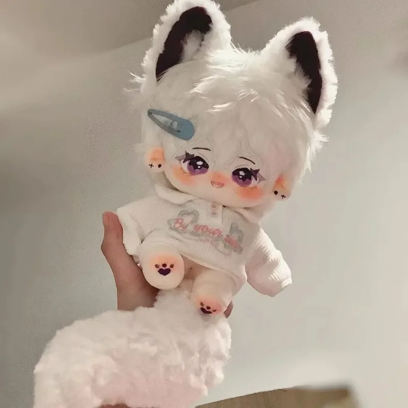 

Мягкие плюшевые куклы, оригинальная хлопковая кукла 20 см, милая плюшевая игрушка с магнитным большим хвостом, сделай сам, косплей, одевание, коллекция фанатов, подарок