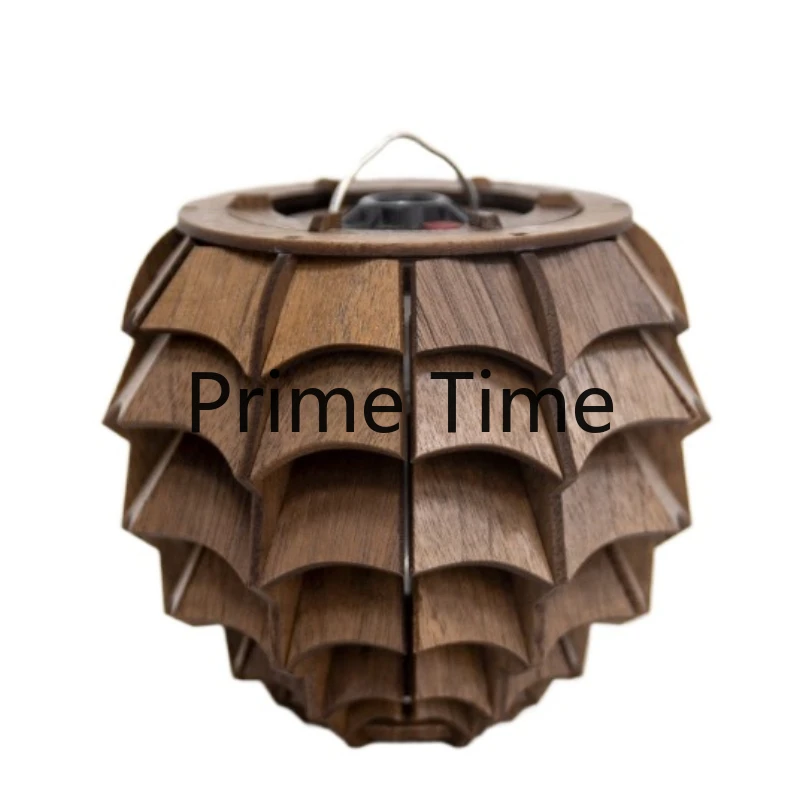 Outdoor walnut lighting goalzero lampshade camping atmosphere GZ lamp decoration accessories acrylic pine cone accessories