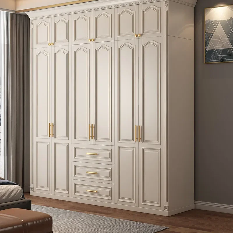 All Solid Wood Modern Simple Wardrobe Light Luxury Log Storage Lockern29