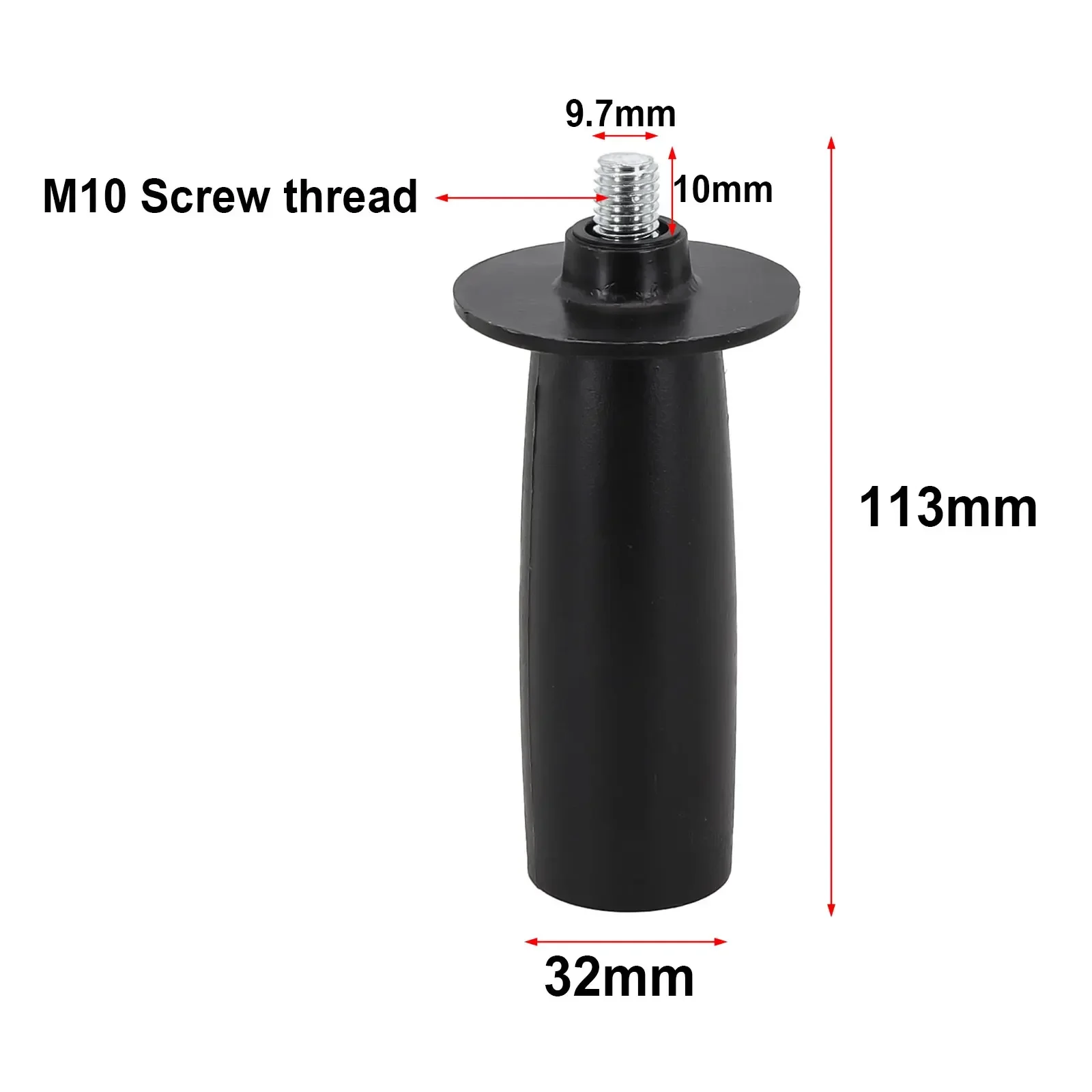 Power Tools Angle Grinder Handle Install Black Comfortable Grip Convenient To Install M8-134mm Metal Plastic Handle 1Pc 8mm/10mm