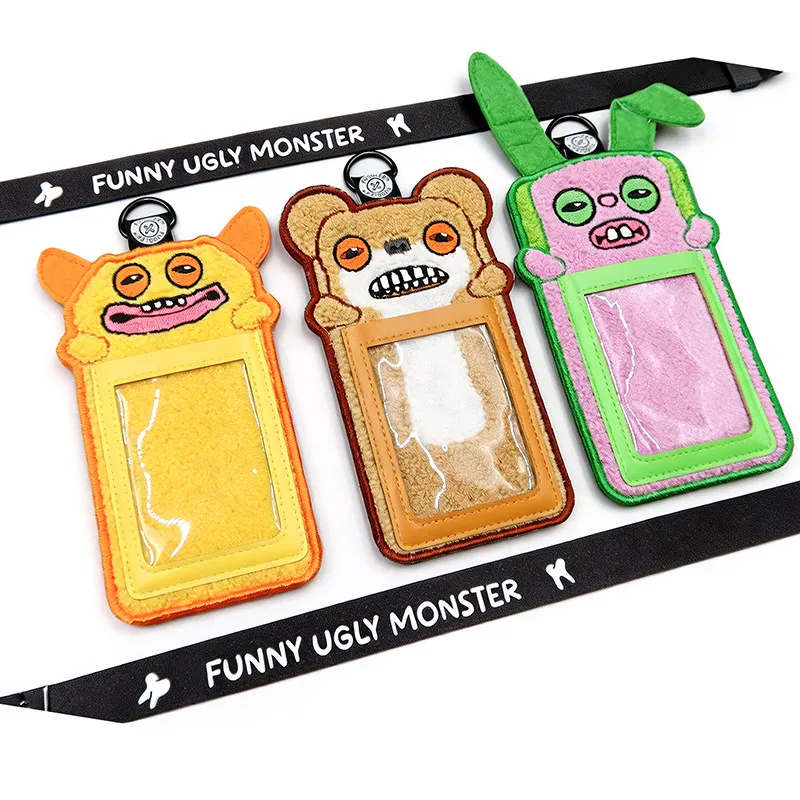 

Fuggler Card Holder Student ID Credit Plush Card Cover Lanyard Ugly Kawaii Teeth Monster Funny Friend Birthday Christmas Gifts