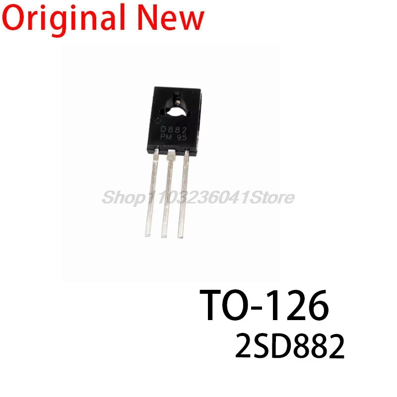 10 Pçs/lote Triodo Transistor D882 2SD882 3A/40V TO-126 NPN Power Triode Novo Original