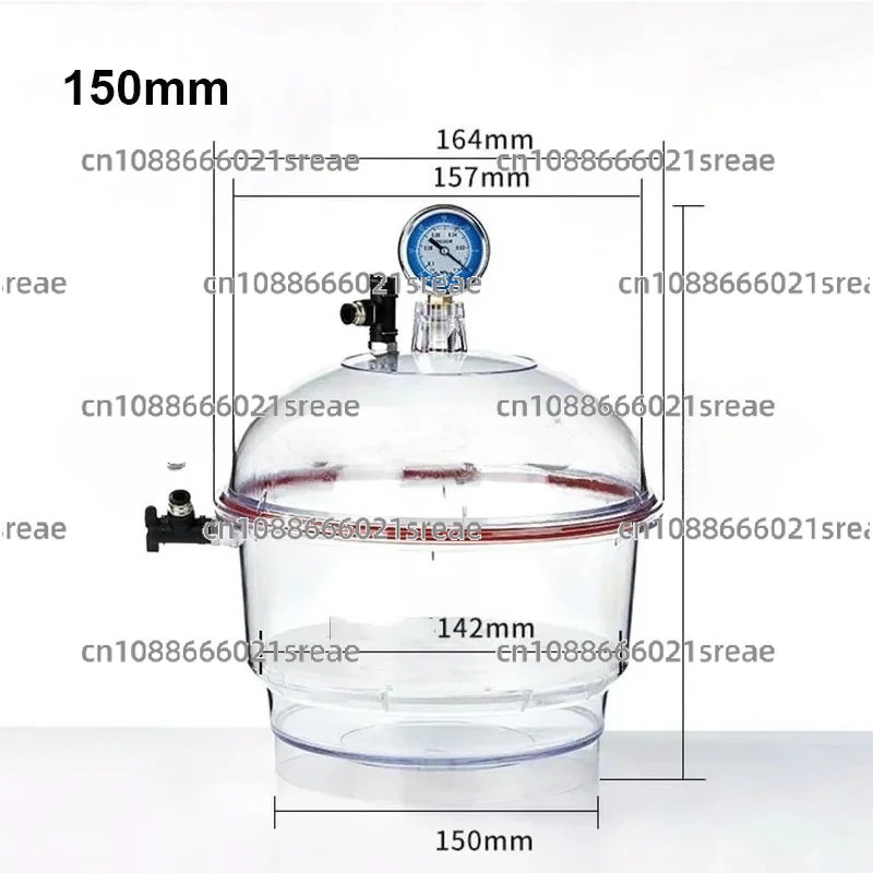

Plastic Vacuum Dryer Laboratory Drying Dish Drying Oven Transparent Vacuum Storage Tank Vacuum Tank with Negative Pressure Gauge