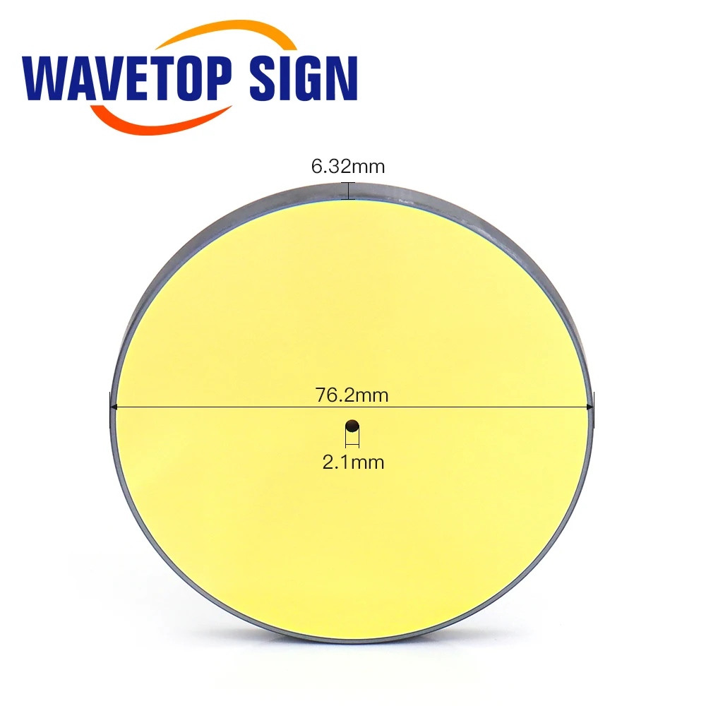 WaveTopSign Co2 Laser Sĩ Phản Ánh Gương Đường Kính 76.2X6.35Mm Cho Co2 Khắc Laser Và Cắt