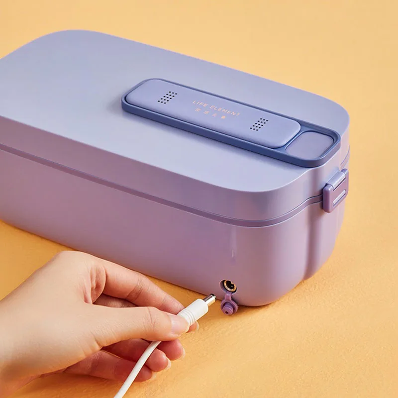 1L 2200mAH Wireless Electric Lunch Box Water-free Heating Food Container Portable Food Warmer Stainless Steel Liner Bento Box