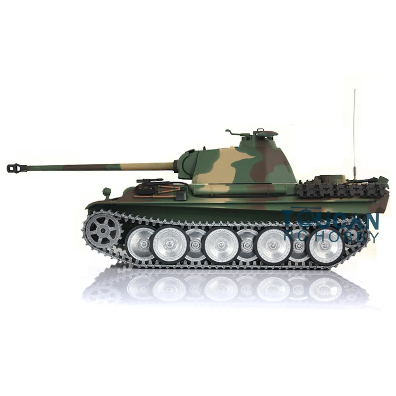 US Stock Henglong Panther G RTR RC Tank 3879 1/16 7.0 Customized Metal Tracks Wheels High Quality Replica Toy Collectors Panzer