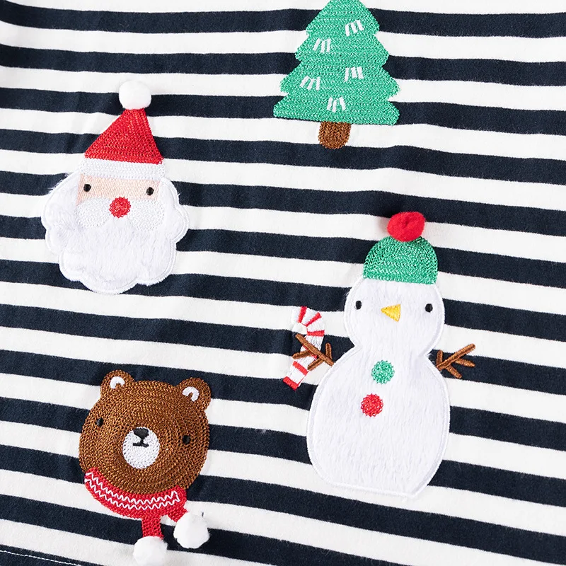 

Children's Clothing Wholesale New Autumn Christmas Boys' Set Cartoon Striped Children's Set
