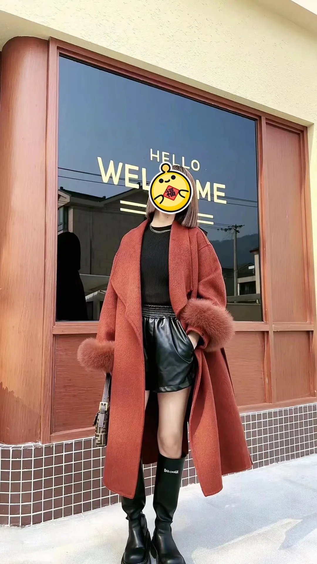 Buitreraptor Wool Coats Autumn Winter New Double-sided Cashmere Women Long High-end Water Corrugated women's Coat 2024