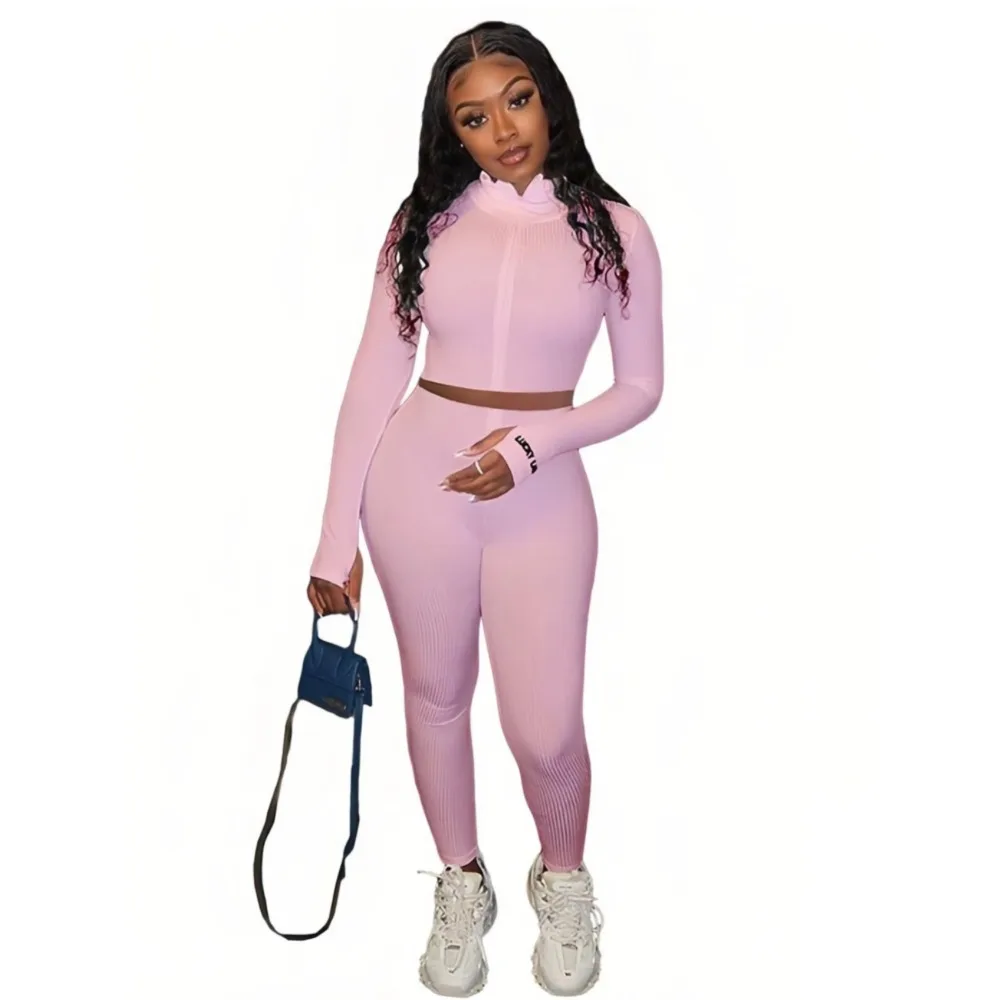 Women's 2 Piece Outfits Track Suits Long Sleeve Top Jogger Legging Pants Workout Sets for 2026 Winter