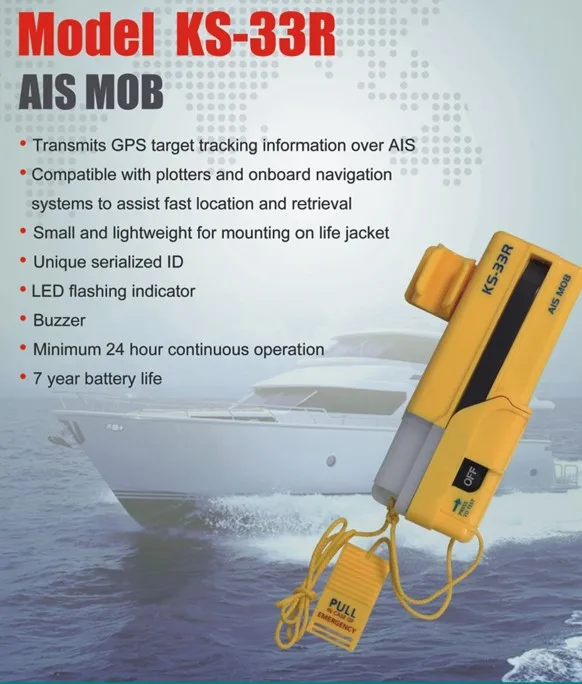 Onwa Ks-33R AIS Mob Marine Lifejacket Rescue AIS Beacon Tools