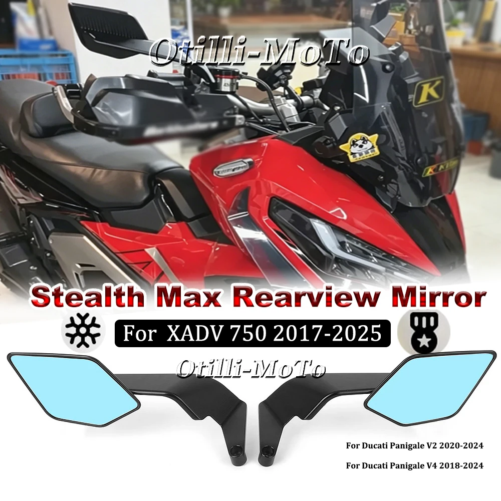 

For Honda X-ADV 750 xadv 750 2017-2026 New Motorcycle Accessories Mirrors Stealth Max Mirror To Rotate Adjustable Mirrors