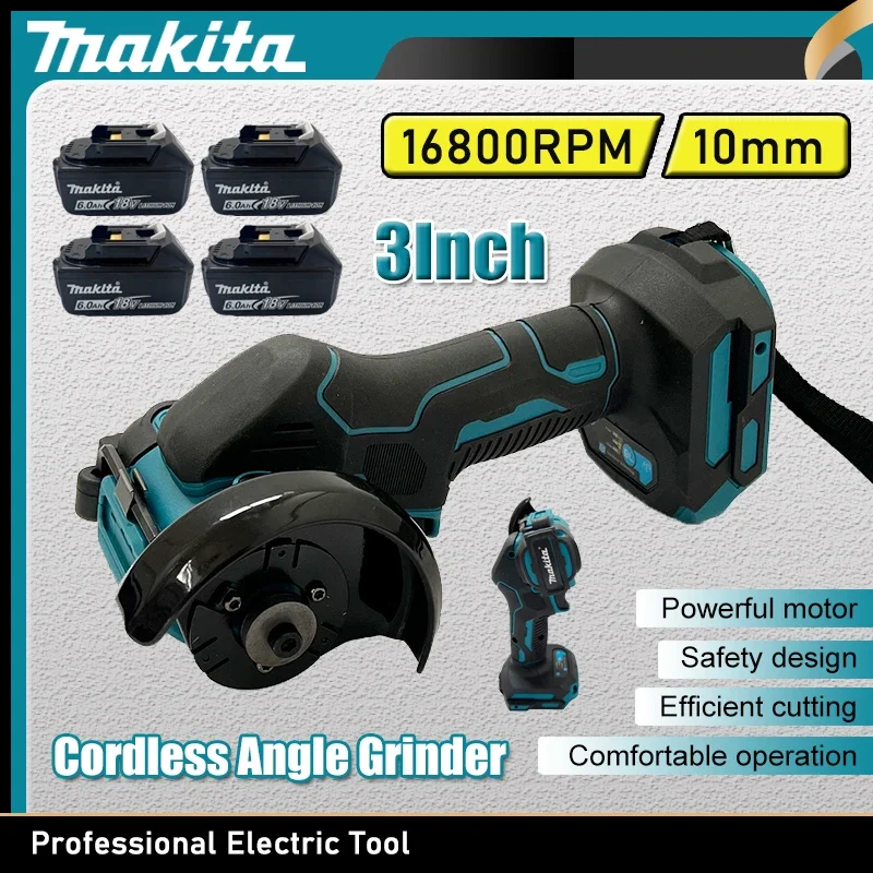 

Аккумуляторная угловая шлифмашина Makita 3 дюйма, беспроводная угловая шлифмашина 3 дюйма, электрический отрезной инструмент, циркулярная пила, электроинструмент