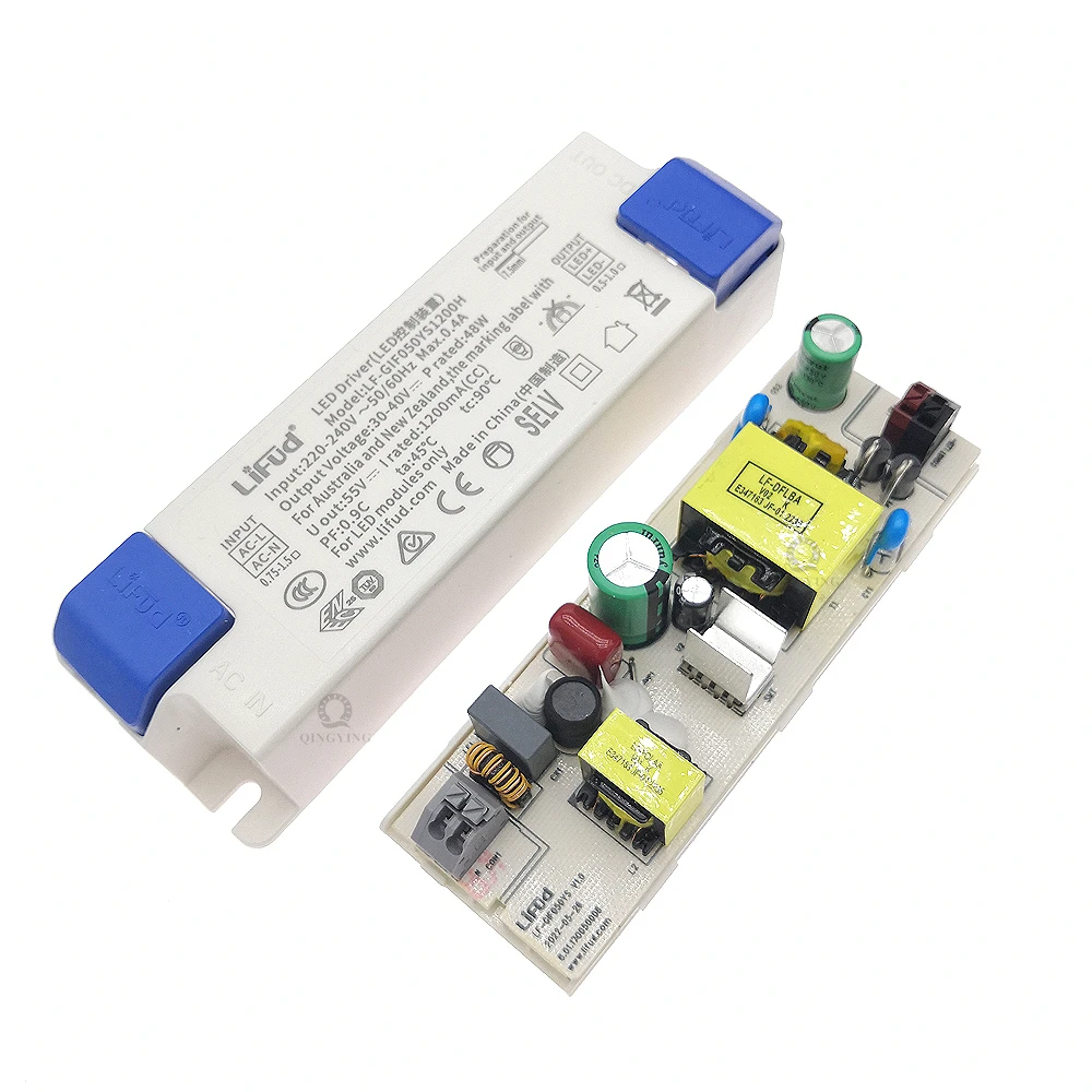 Imagem -02 - Led Driver Painel de Alimentação para Luminária Lifed Led Driver 48w 1200ma dc 3040v ac 220240v