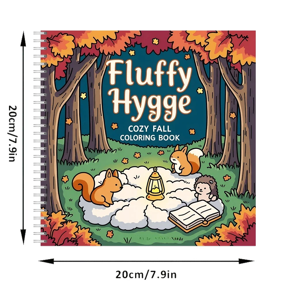 Fluffy Hygge Coloring Book for Adult Colouring Book, Birthday Day Gift, Back to School Supplies, Adults Cute Drawing Book