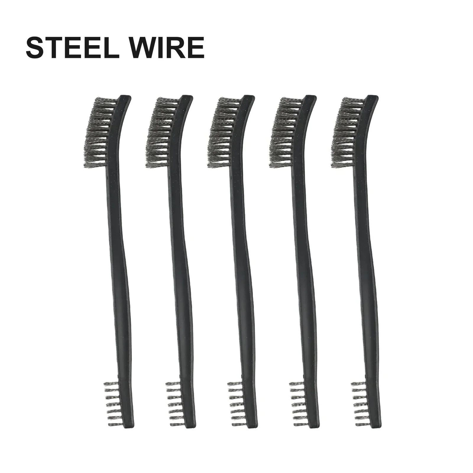 

5pcs Double Head Wire Brush Set Steel Wire/Copper Wire/Nylon Cleaning Toothbrush Detail Metal Rust Brush Polishing Cleaning Tool